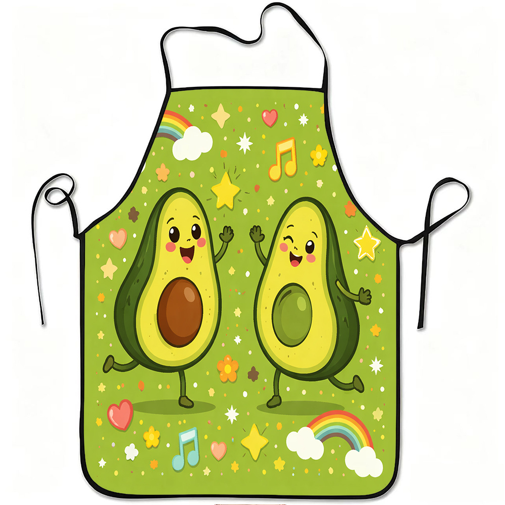 Mom'S Home Cooking - Cute Dancing Avocado Apron, Funny Fruit