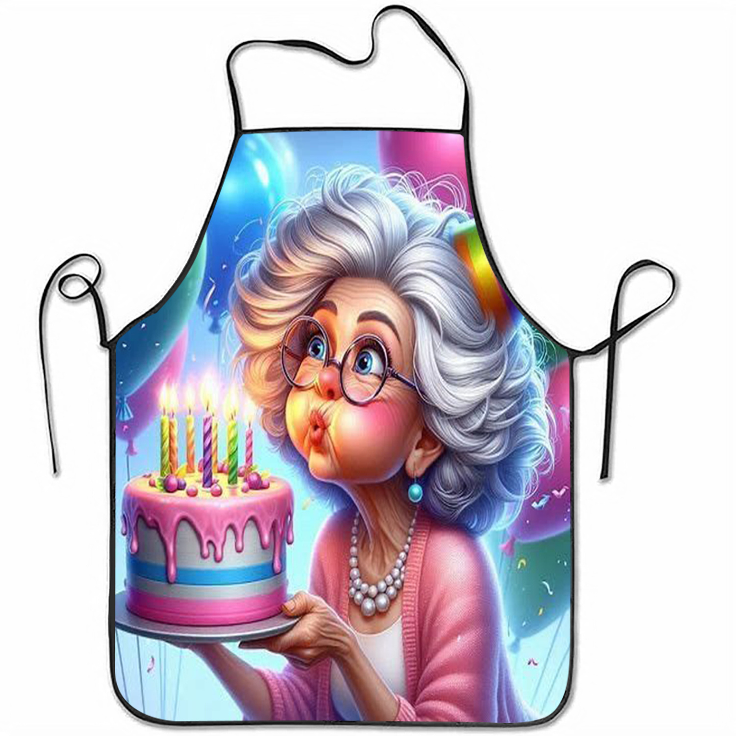 Mom'S Home Cooking - Funny Birthday Grandma Apron, Cute Old