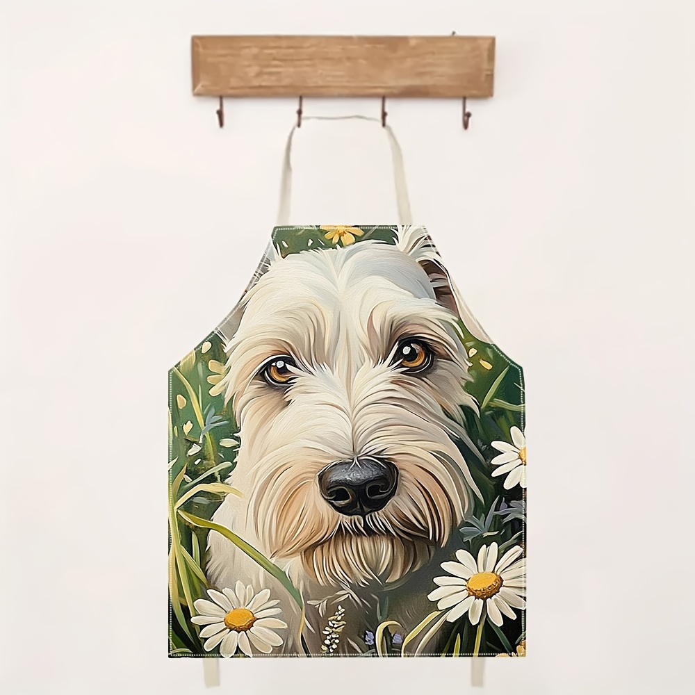 Cute White Dog Apron, Floral P - Mom'S Home Cooking recension och pris