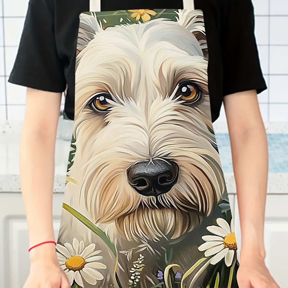 Cute White Dog Apron, Floral P - Mom'S Home Cooking recension och pris