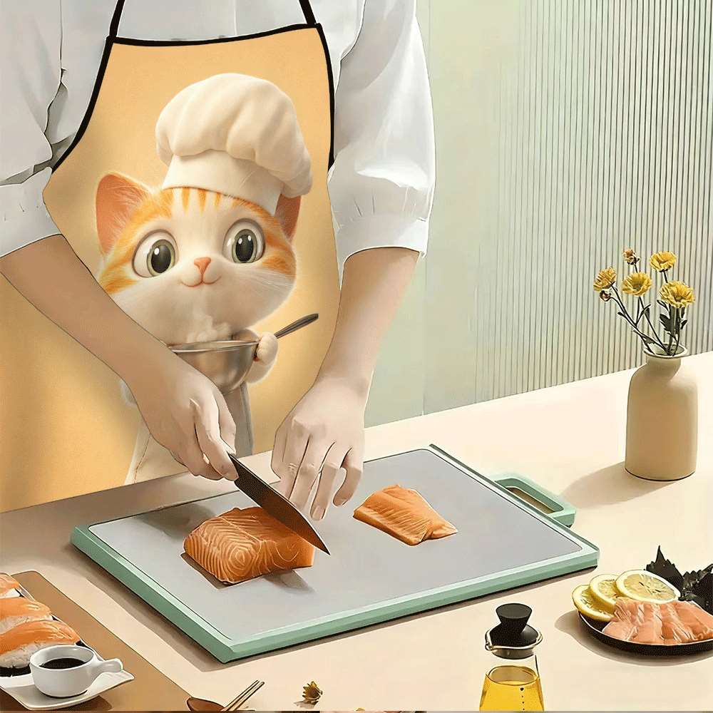 Cute Chef Cat Apron, Adorable  - Mom'S Home Cooking recension och pris
