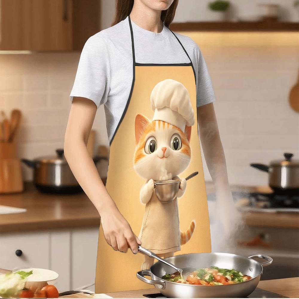 Cute Chef Cat Apron, Adorable  - Mom'S Home Cooking recension och pris